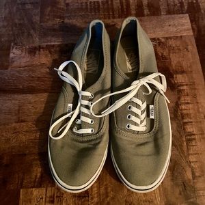 {Vans} Olive Green Laced Sneakers